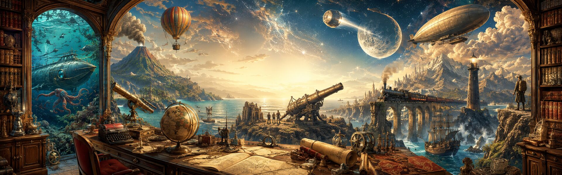 Jules Verne — Les Voyages Extraordinaires — Manufacture Arssans